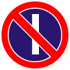 Znak zakazu B-37, zakaz postoju w dni nieparzyste